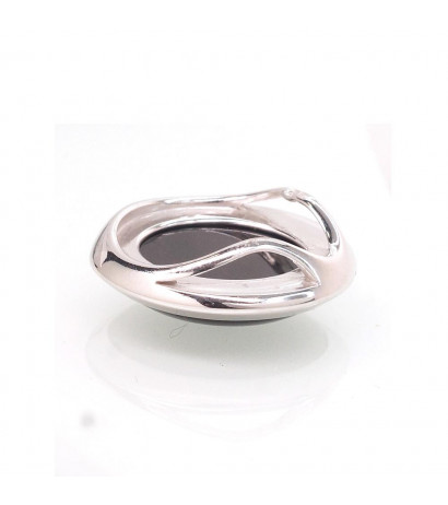 Silver pendant 2301856(PRh-Gr)_ON, Silver 925°, Rhodium (Plating), Onix