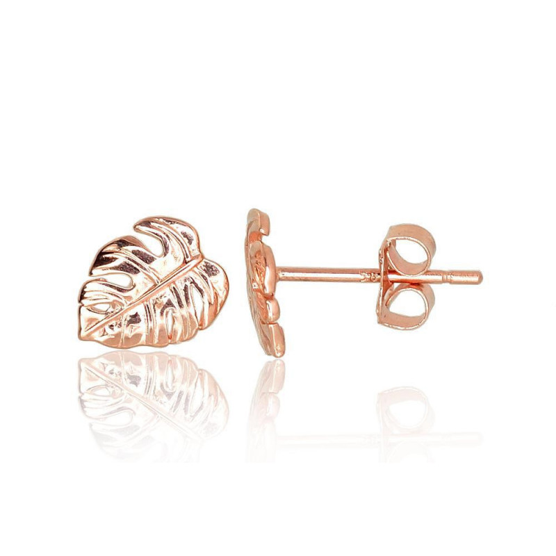 Gold classic studs earrings 1201115(Au-R), Red Gold 585°