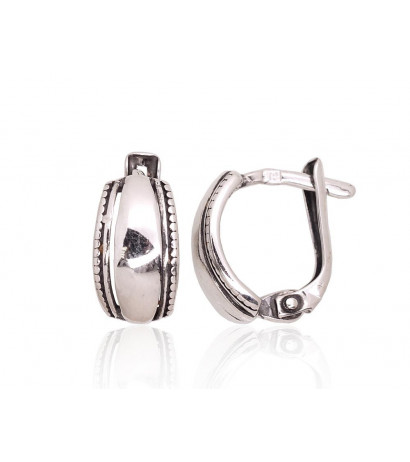 Silver earrings with...