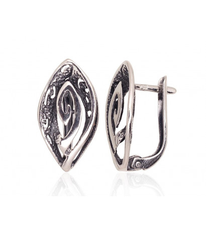 Silver earrings with...