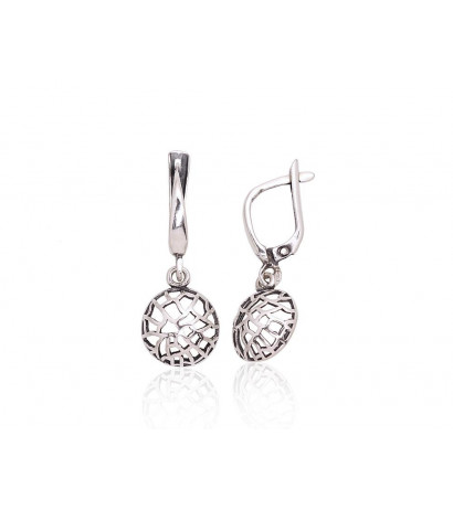 Silver earrings with...