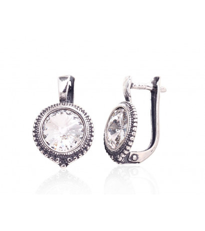 Silver earrings with...