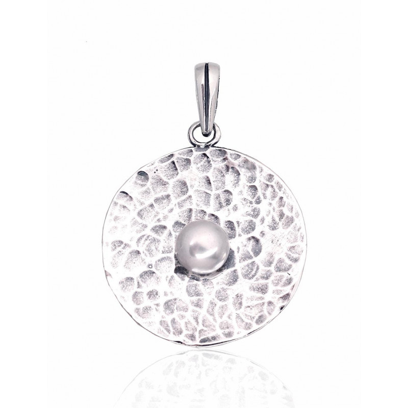 Silver pendant 2301884(POx-Bk)_PE, Silver 925°, oxide (Plating), Fresh-water Pearl