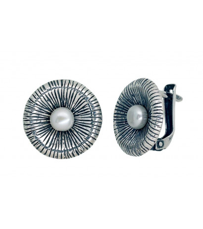 Silver earrings with...