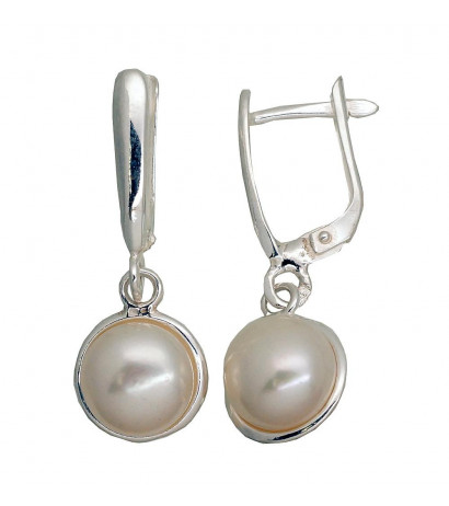 Silver earrings with...