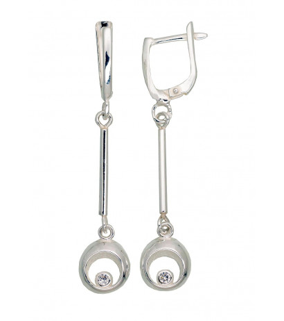 Silver earrings with...