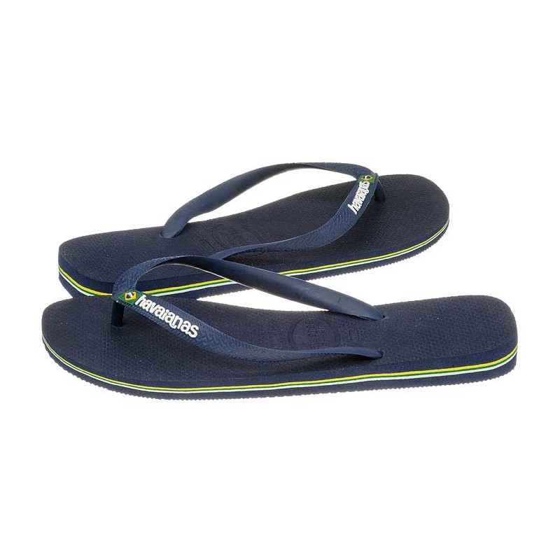 Havaianas Brasil Logo Marinho Navy Blue 4110850-0555 (HI1-b) flip flops