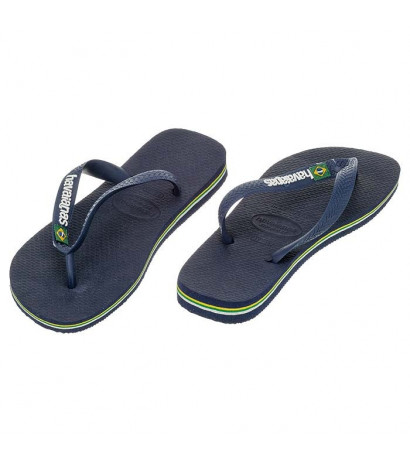 Havaianas Brasil Logo Marinho Navy Blue 4110850-0555 (HI1-b) flip flops