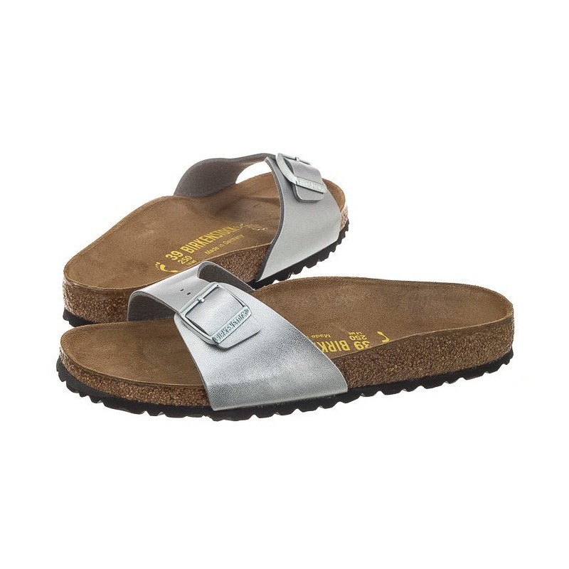 Birkenstock Madrid Silver 040413 (BK6-e) Women's Shoes/Flip Flops