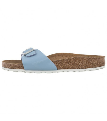 birkenstock madrid patent dove blue