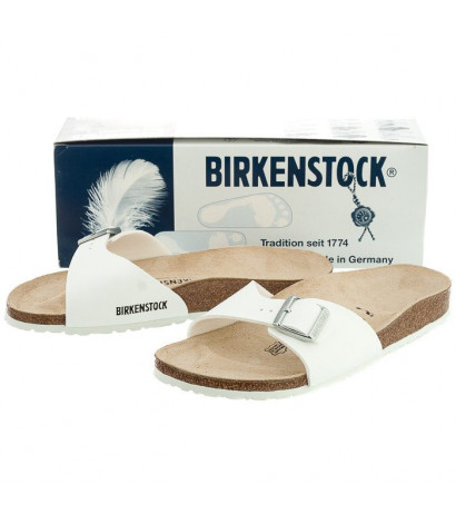 Birkenstock Madrid White 040733 (BK24-a) Women's Shoes/Flip Flops