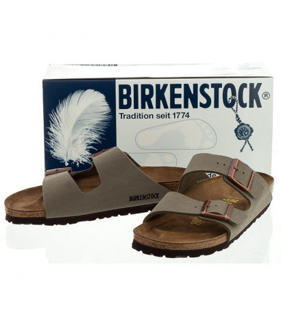 Birkenstock Arizona BF Nubuk Stone 151213 (BK19-b) Women's Shoes/Flip Flops