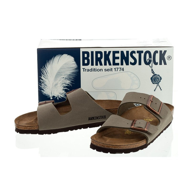 Birkenstock Arizona BF Nubuk Stone 151213 (BK19-b) Women's Shoes/Flip Flops