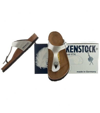 Birkenstock Gizeh Silver 043851 (BK13-d) flip flops