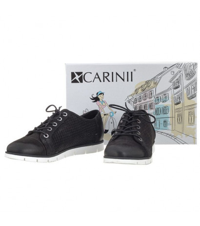 Carinii Czarne Ażurowe B3320 (CI150-a) shoes