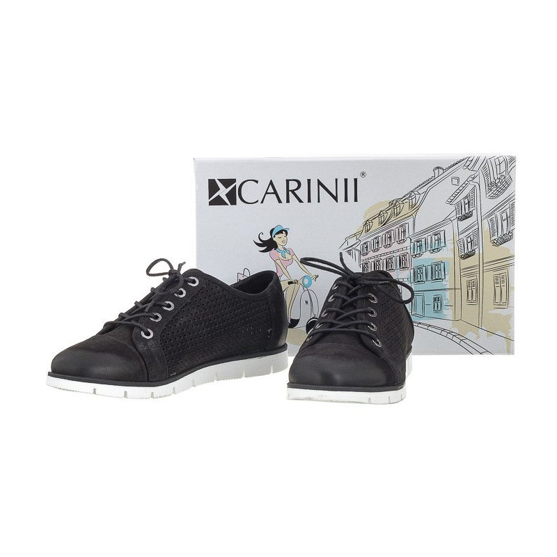 Carinii Czarne Ażurowe B3320 (CI150-a) shoes