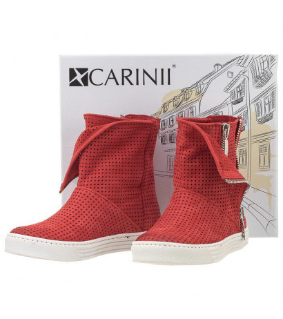 Carinii Czerwone Ażurowe B3578 (CI151-a) shoes