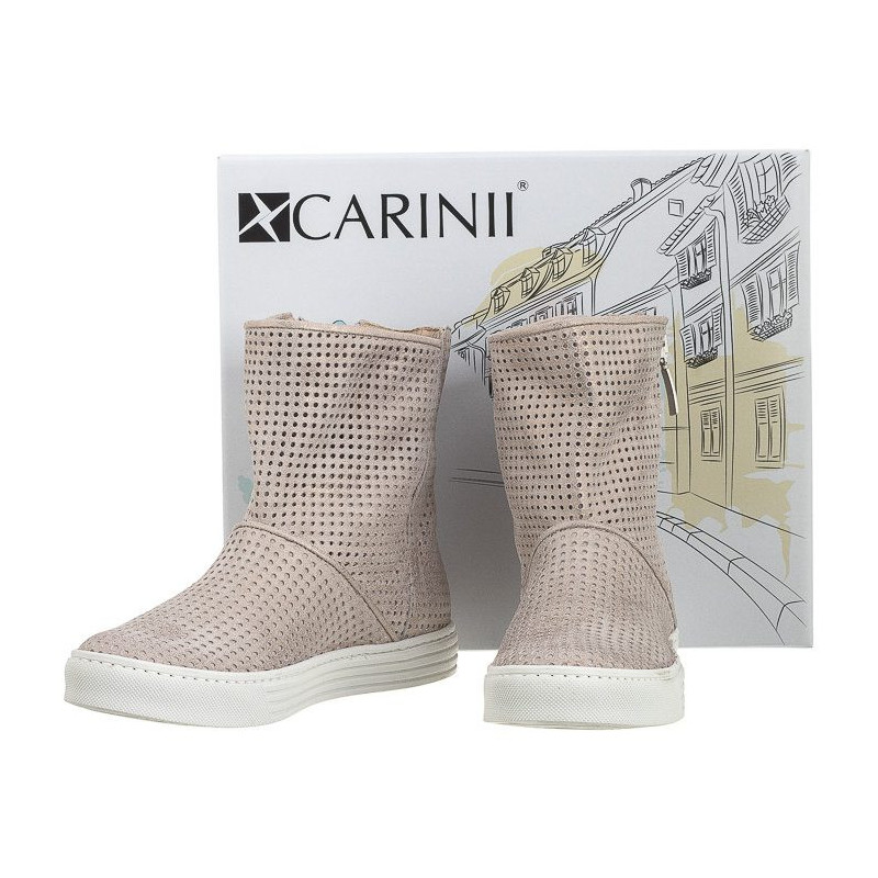 Carinii Złote Ażurowe B3578 (CI151-d) shoes