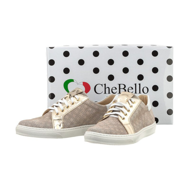 CheBello Beżowe/Złote 553 (CH36-a) shoes