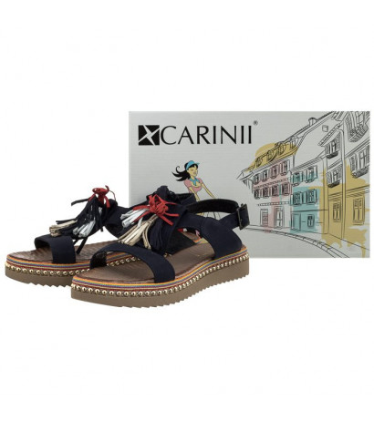 Carinii Granatowe B4425 (CI302-b) sandals