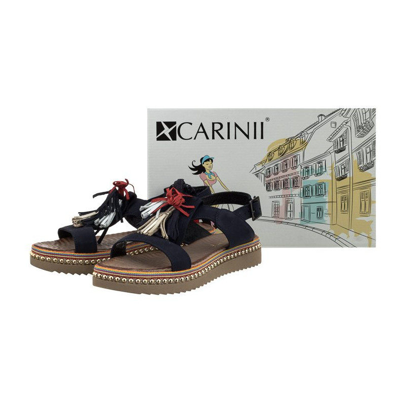 Carinii Granatowe B4425 (CI302-b) sandals