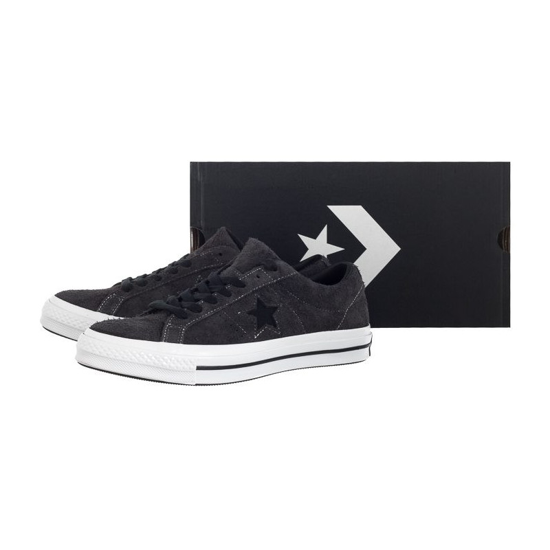 Converse One Star OX Almost Black/White 163247C (CO376-a) sports Shoes