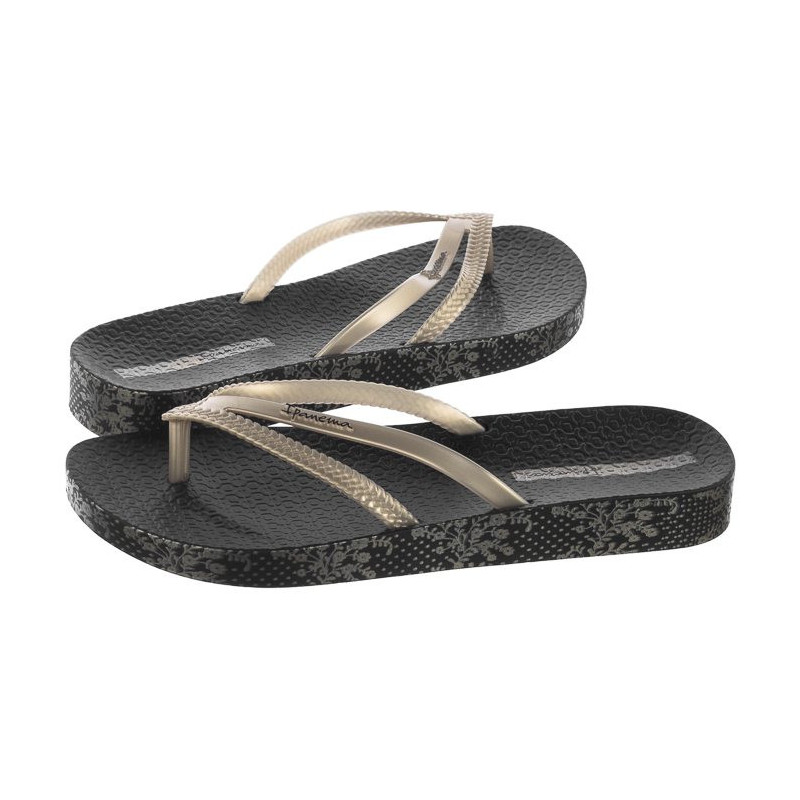 Ipanema Bossa Soft III Fem 82524/23140 Black/Gold (IP8-a) flip flops