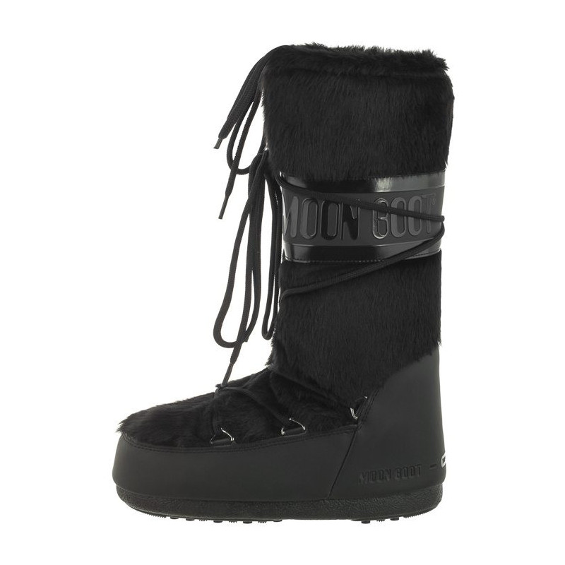 Moon Boot Icon Faux Fur Black 1408900 N001 (MB43-a) boots