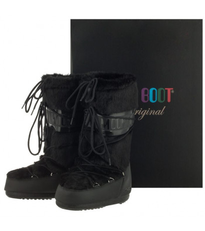 Moon Boot Icon Faux Fur Black 1408900 N001 (MB43-a) boots