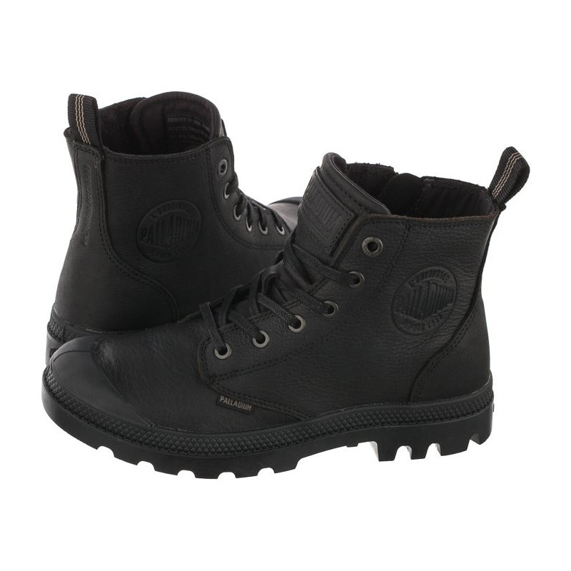 Palladium Pampa Zip Lth Ess Black 76888-008-M (PA64-a) boots