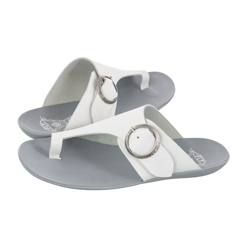 FLY London Mica Bridle Offwhite P144758001 (FL347-a) flip flops