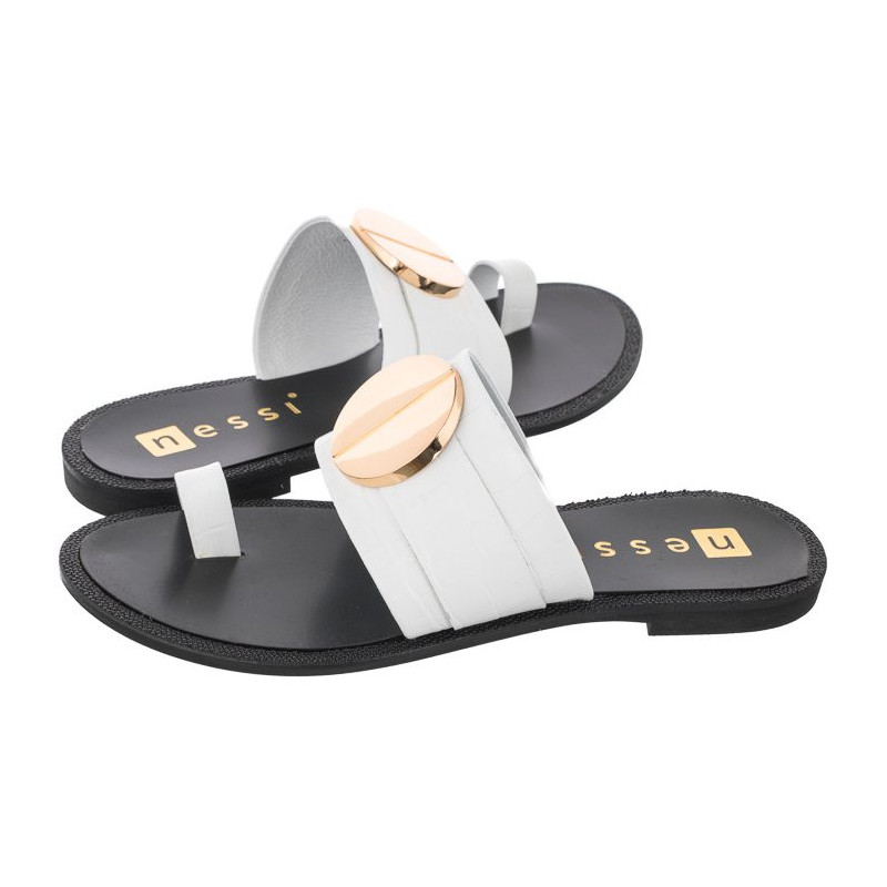 Nessi Białe 21055 Coco (NE239-a) flip flops