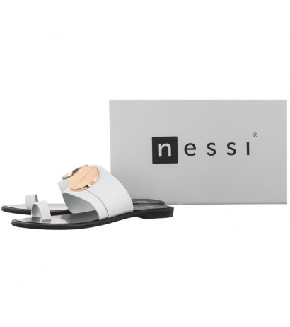 Nessi Białe 21055 Coco (NE239-a) flip flops