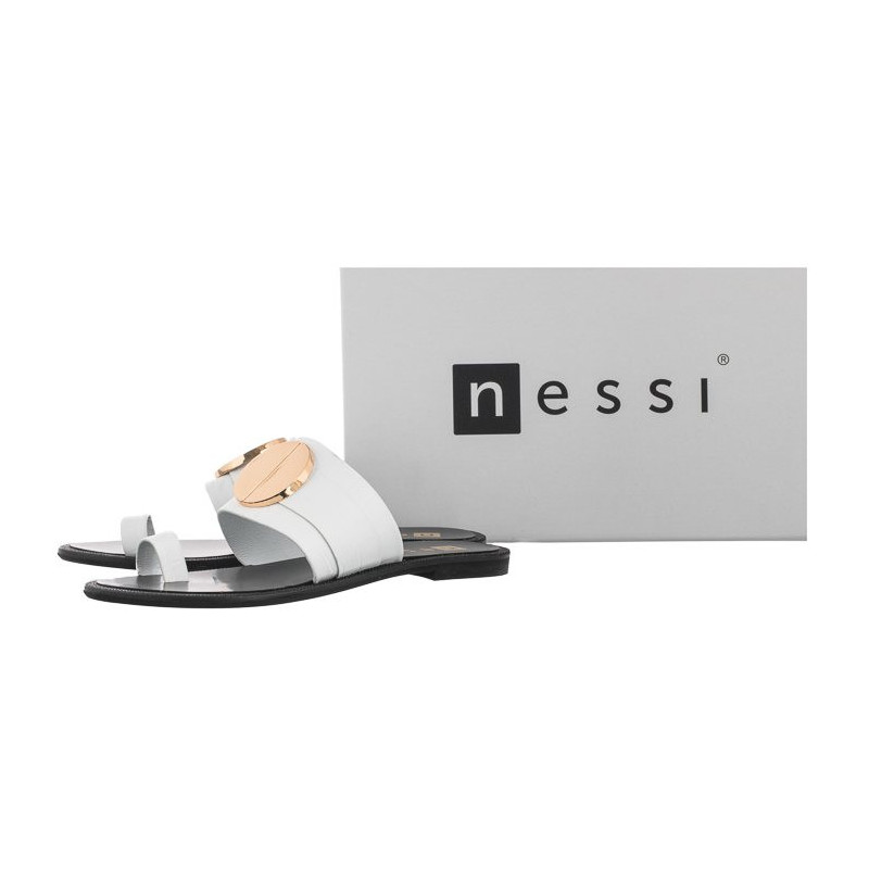 Nessi Białe 21055 Coco (NE239-a) flip flops