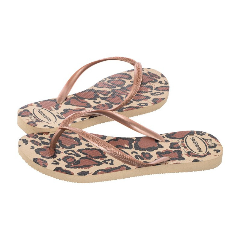 Havaianas Slim Animals FC Sand Grey/Rose Go 4103352-4879 (HI34-a) flip flops