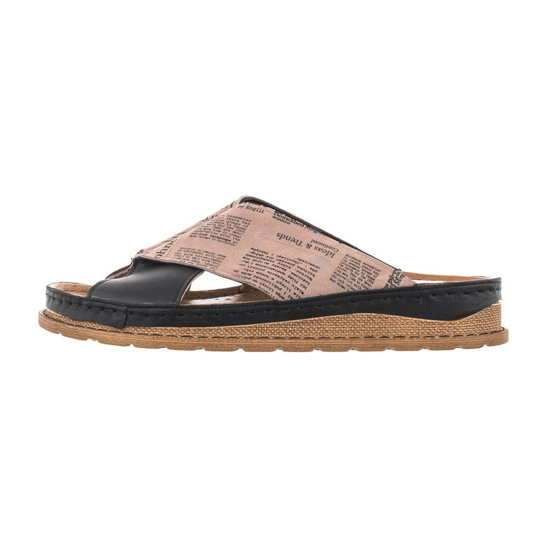 Maciejka Czarne/Brązowe 04986-01/00-0 (MA769-a) Women's Shoes/Flip Flops