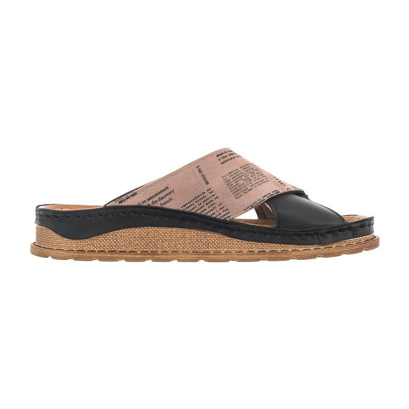 Maciejka Czarne/Brązowe 04986-01/00-0 (MA769-a) Women's Shoes/Flip Flops