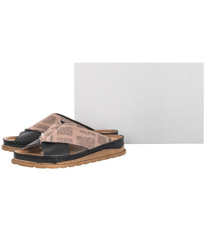 Maciejka Czarne/Brązowe 04986-01/00-0 (MA769-a) Women's Shoes/Flip Flops