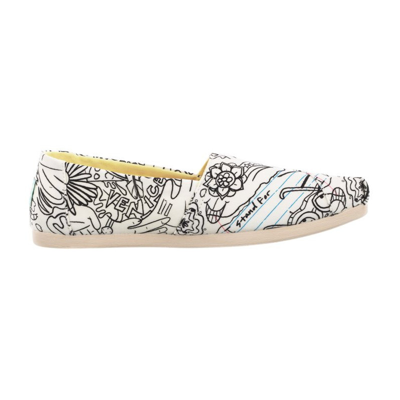 Toms Alpargata White Coloring Book Print 10016257 (TS18-a) sneakers