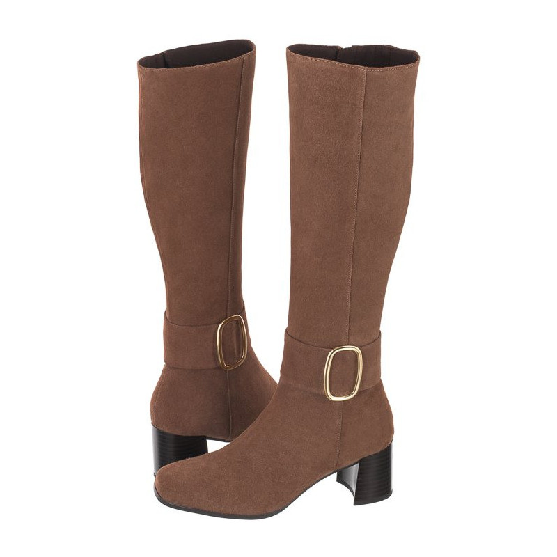 Caprice Brązowe 9-25516-27 343 Taupe Suede (CP276-a) boots