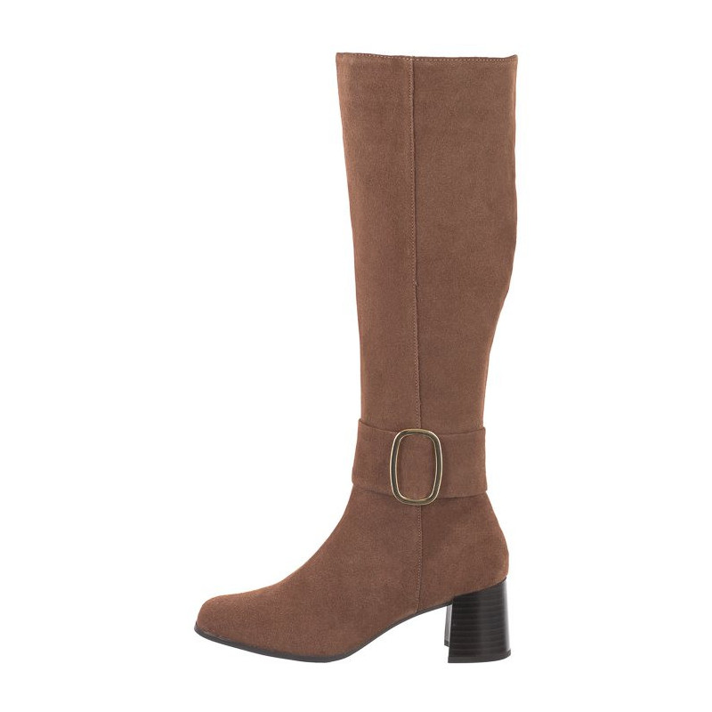 Caprice Brązowe 9-25516-27 343 Taupe Suede (CP276-a) boots