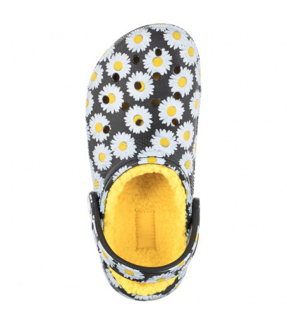 daisy lined crocs