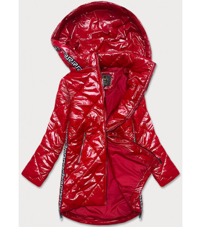 QUILTED HOODED JACKET RED (7218BIG) striukė