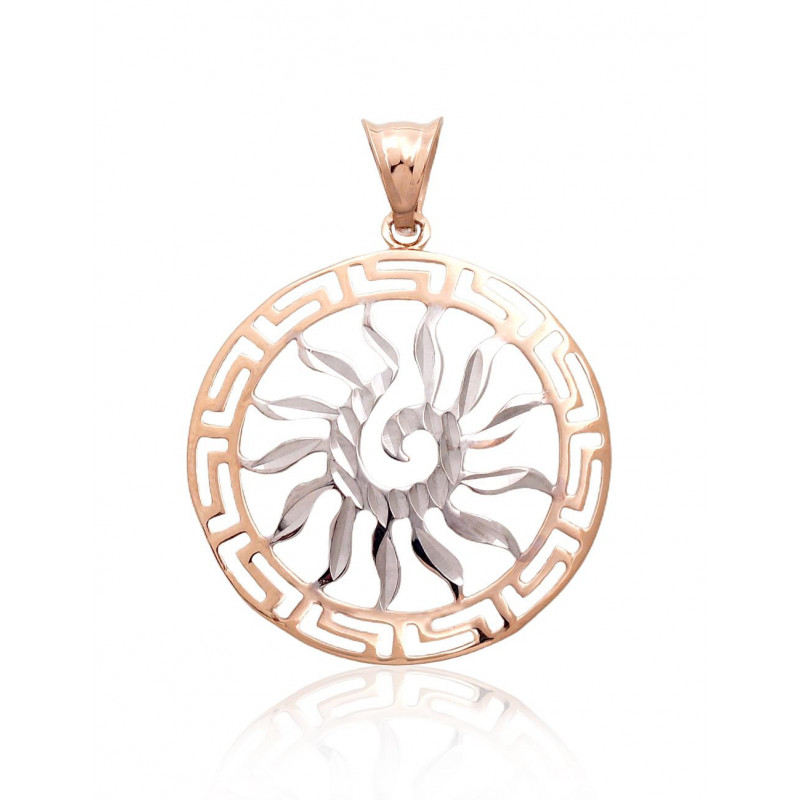 Gold pendant 1300839(Au-R+PRh-W), Red Gold 585°, Rhodium (Plating)