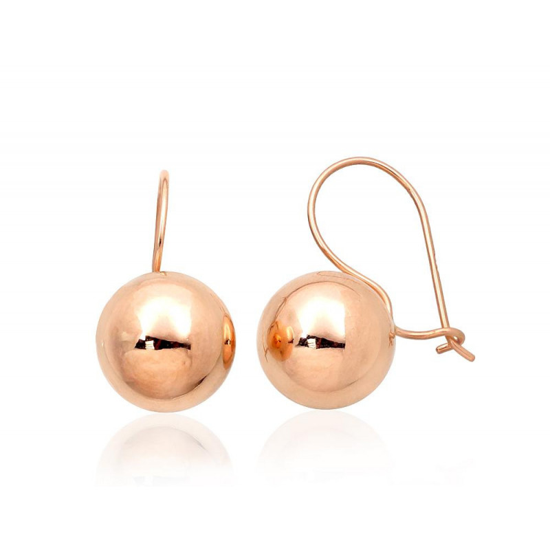 Gold hook earrings 1201366(Au-R), Red Gold 585°