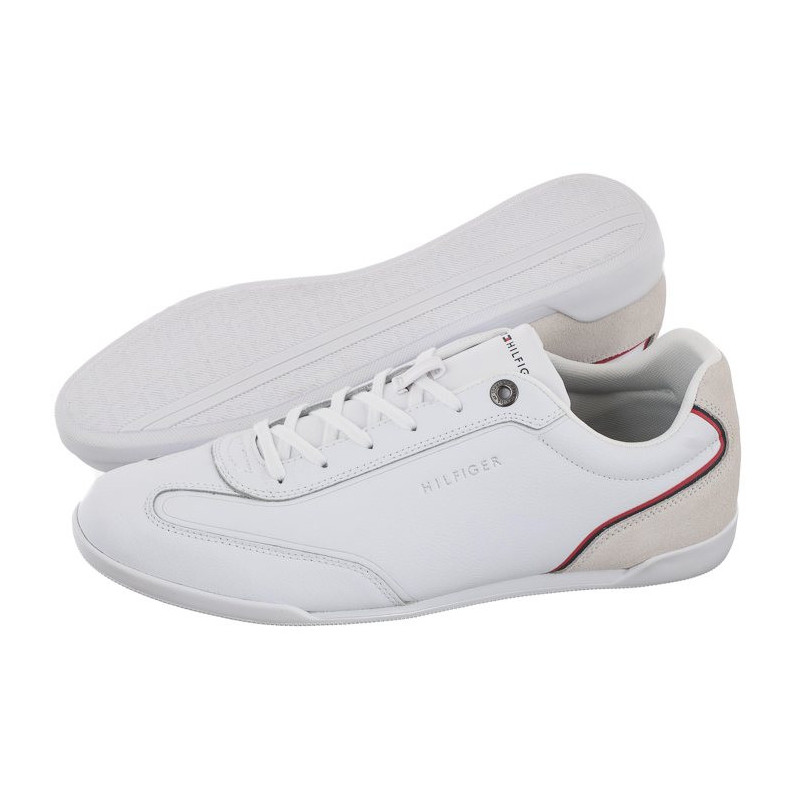 Tommy Hilfiger Modern Lo Pro Leather Cupsole White FM0MF04014 YBR (TH407-a) sports shoes