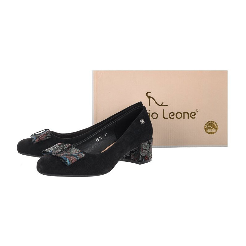 Sergio Leone Czarne Mic/Kwiaty PB 149 (SL380-b) shoes