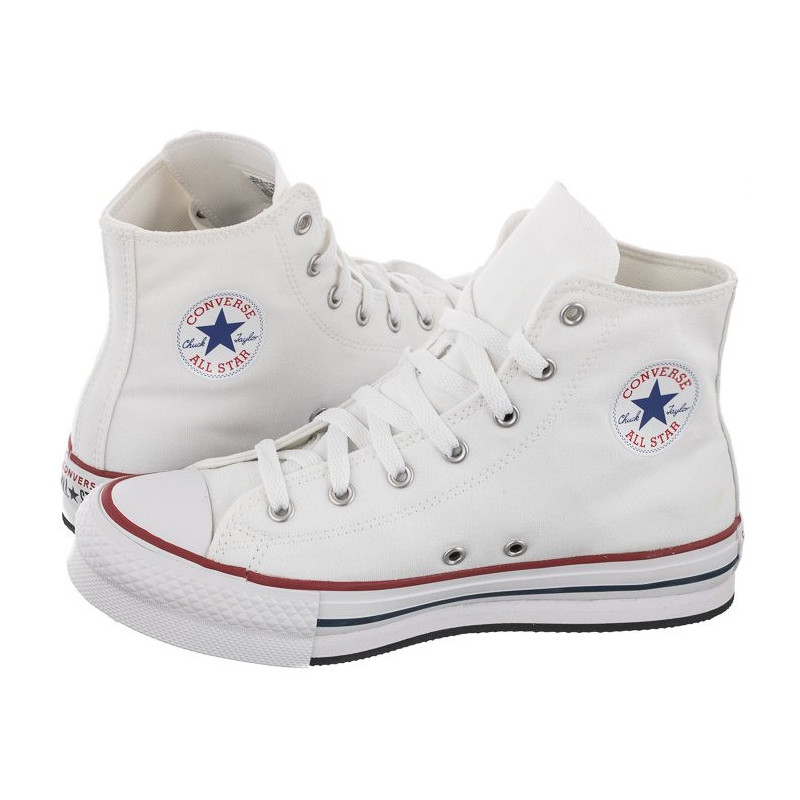 Converse CT All Star Eva Lift Hi White/Garnet/Navy 272856C (CO521-a) shoes