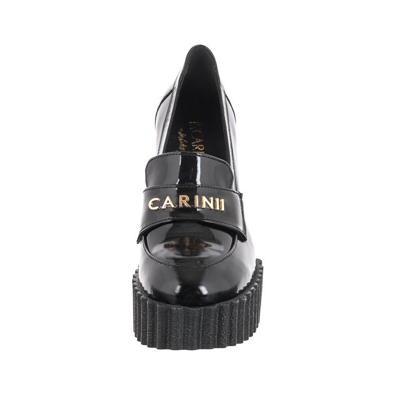 Carinii Czarne Lakierowane B8012-037-000-000-F10 (CI647-a) shoes