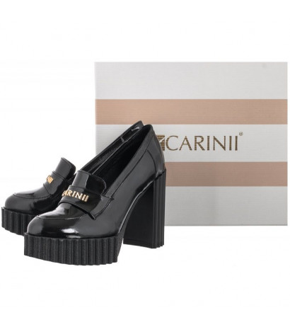 Carinii Czarne Lakierowane B8012-037-000-000-F10 (CI647-a) shoes